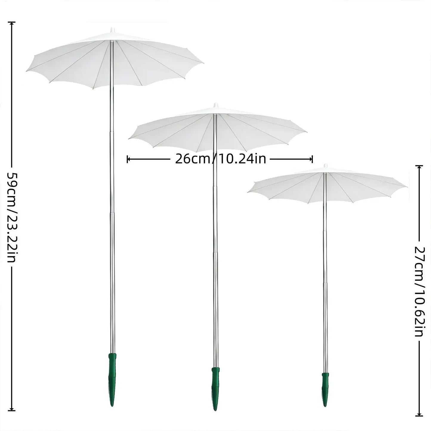Plant Umbrella 3 Piece Retractable Sun Shade Umbrella Shade For Potted Plants For Garden Balcony Seedlings Flower Beds Peaceful Pleasures Health and Wellness
