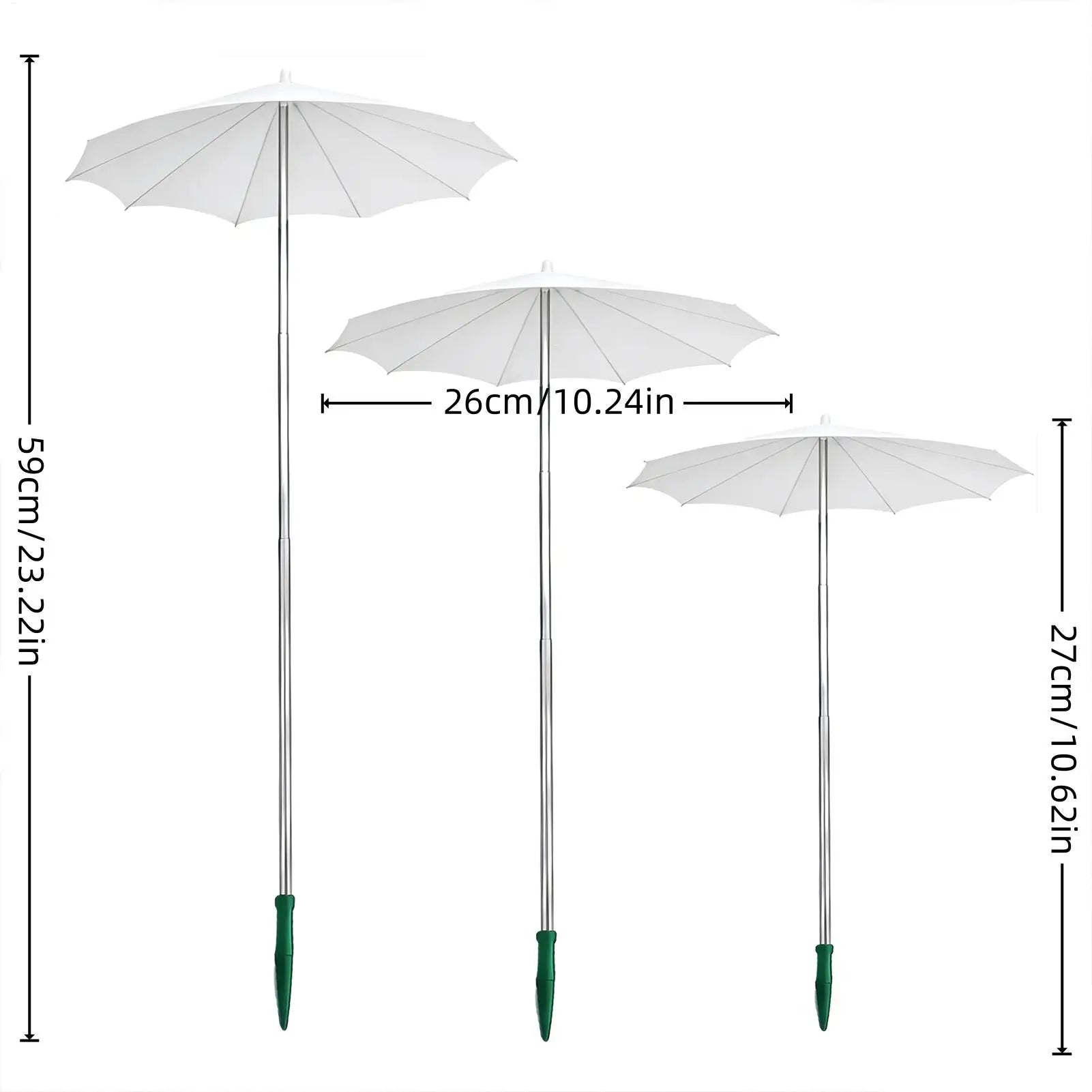 Plant Umbrella 3 Piece Retractable Sun Shade Umbrella Shade For Potted Plants For Garden Balcony Seedlings Flower Beds Peaceful Pleasures Health and Wellness