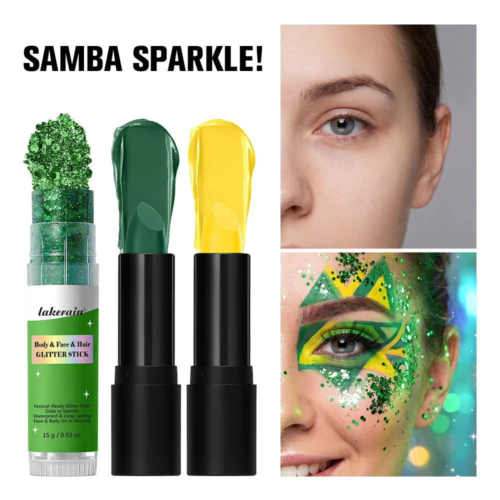 Face & Body Paint Stick + Glitter – Festival Party Makeup