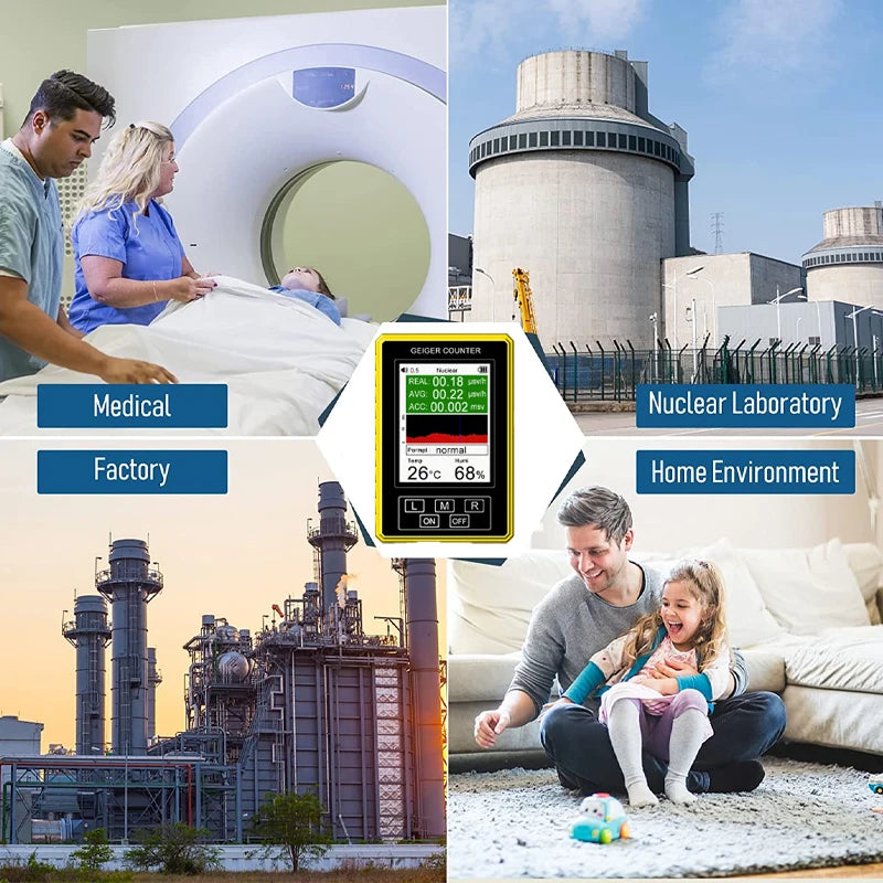 BR-9C-XR-3 Pro 2-in-1 Handheld Digital Display Electromagnetic Radiation Nuclear Detector EMF Geiger Counter Accurate Tester Peaceful Pleasures Health and Wellness