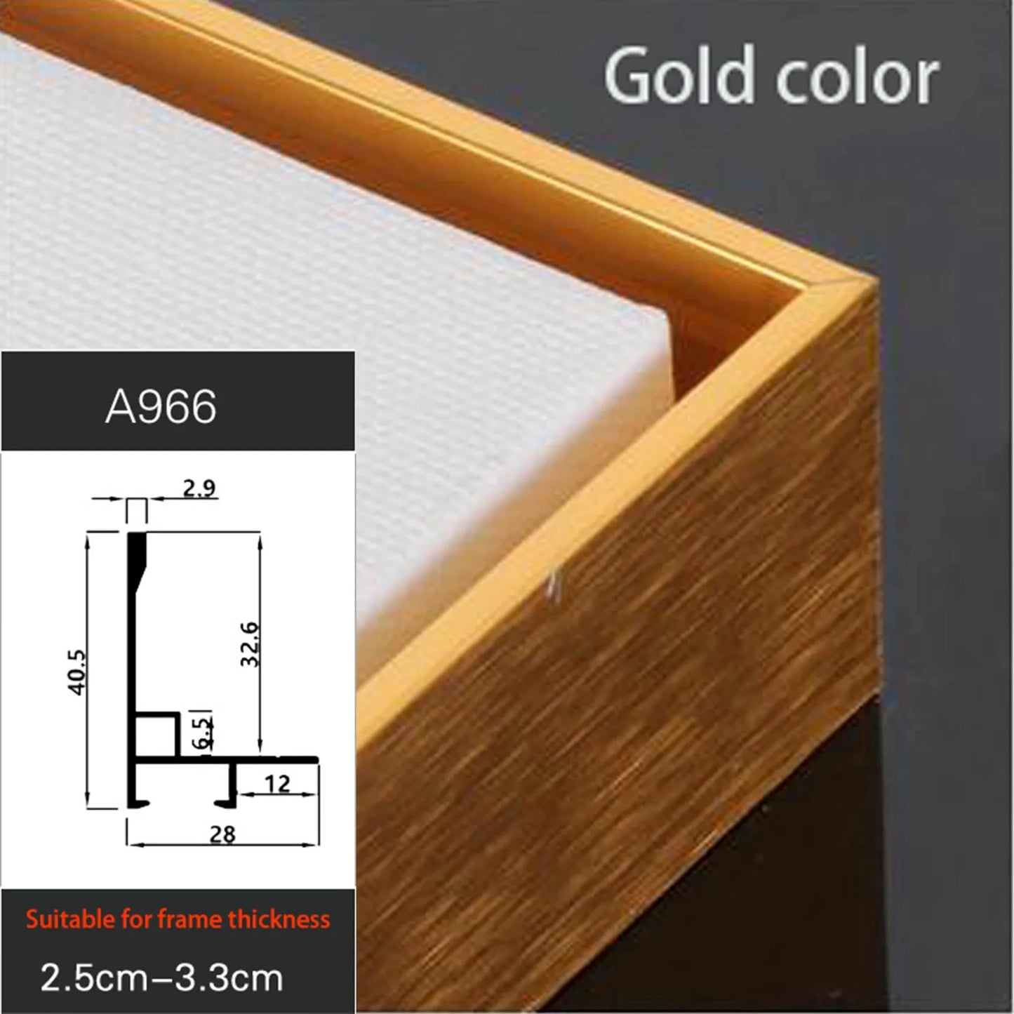 Aluminum Alloy Frame for Paintings, Canvas Picture Frame, DIY, Modern, Grand Format, All Kinds of Size Peaceful Pleasures Health and Wellness A966 Titanium Gold customized 3 China Mainland