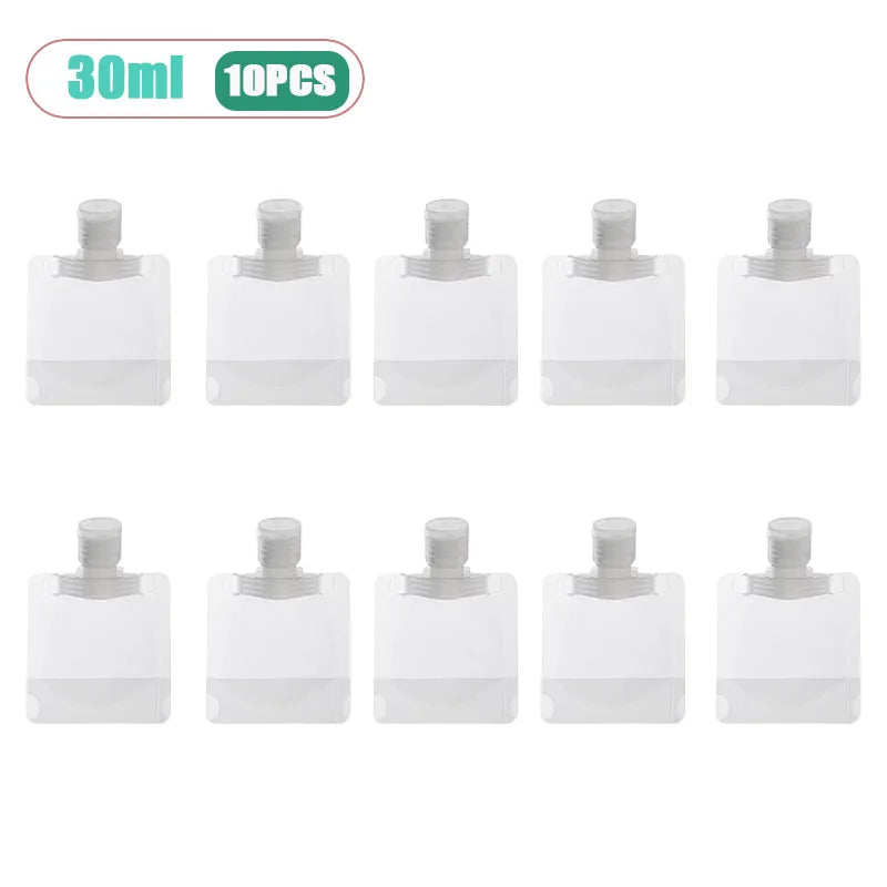Refillable Squeeze Travel Pouches – Leak-Proof 10-30 Pack
