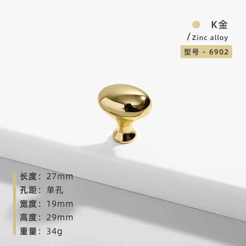 Minimalist Oval Cabinet Knobs & Drawer Handles – Zinc Alloy