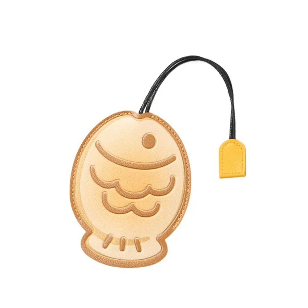 Creative Open Close Key Bag Pull Out Cartoon Cute Large Capacity Drawstring Universal Electric Vehicle Car Key Holder Daily Use Peaceful Pleasures Health and Wellness Fish