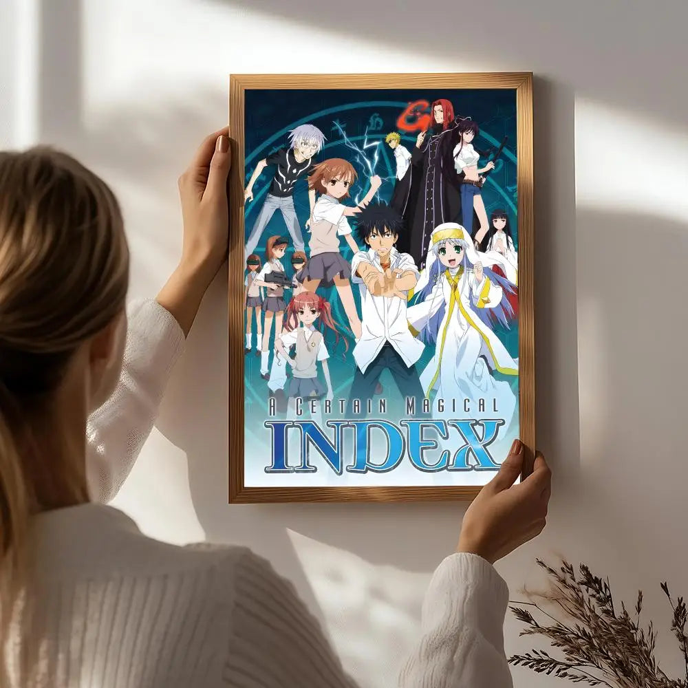 A Certain Magical Index Anime Poster – HD Waterproof Wall Art Anime Wall Poster Peaceful Pleasures Health and Wellness White4 50X70cmNoframe