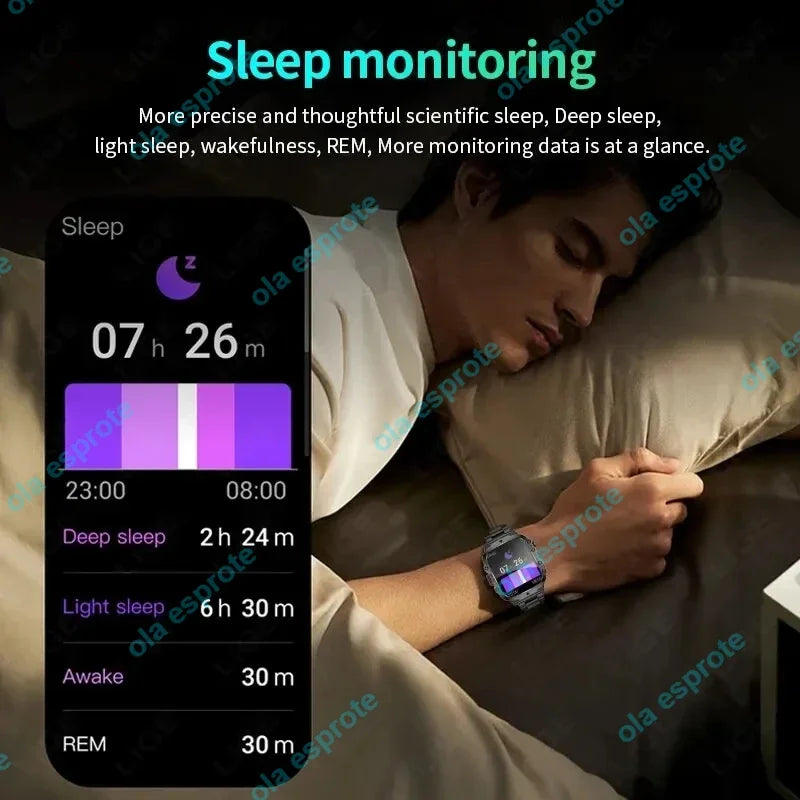New in Military Smart Watch Women 3ATM Outdoor Sport Watch GPS Fitness Tracker Health Monitor BT Calls Smartwatch For Men Women Peaceful Pleasures Health and Wellness