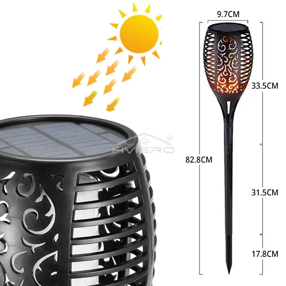 Solar Flame Garden Stake Light 51 LED | IP65 Waterproof Outdoor