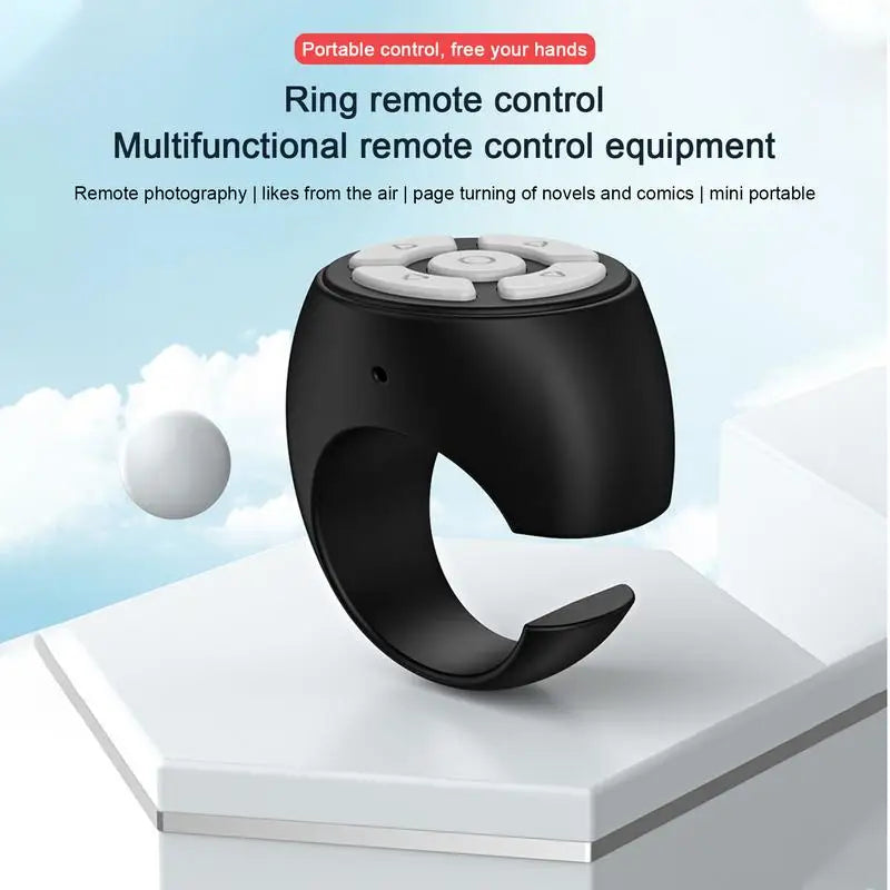 Wireless Scrolling Ring Remote – Bluetooth Finger Page Turner