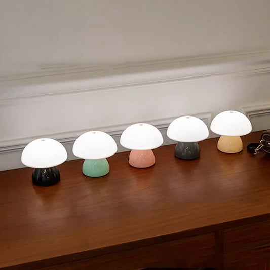 New Creative Night Lights Mushroom Lamp Table Lamp Pat Lamp Bedroom Bedside Lamp Bar Dining Table Lamp Warm White Ambient Lights Peaceful Pleasures Health and Wellness