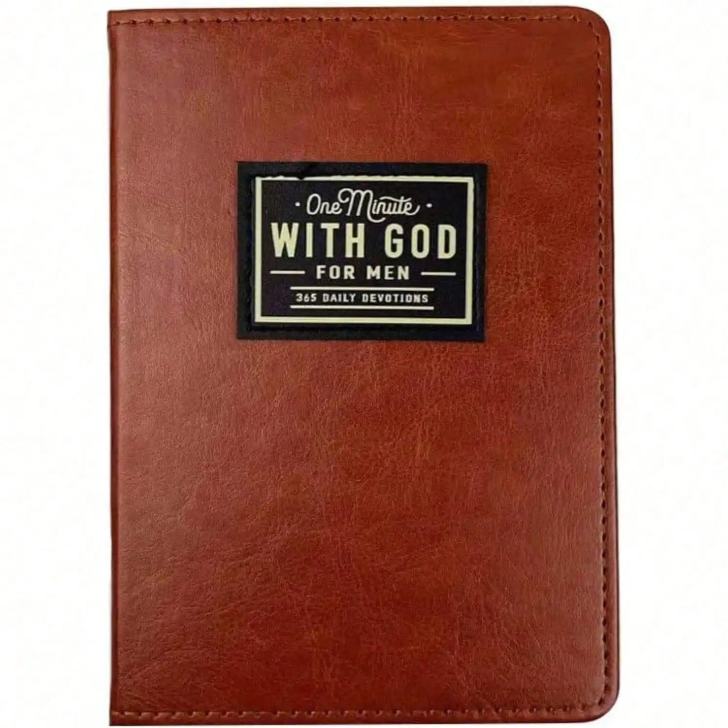 Bview Art One Minute God Men 365 Daily Devotions Brown Leather