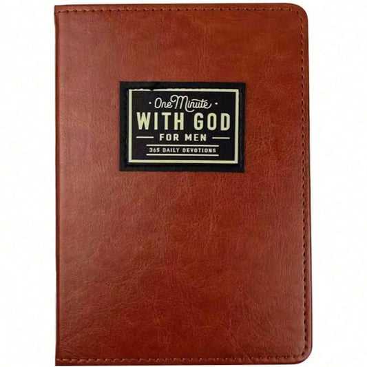Bview Art One Minute God Men 365 Daily Devotions Brown Leather Peaceful Pleasures Health and Wellness One Minute with God