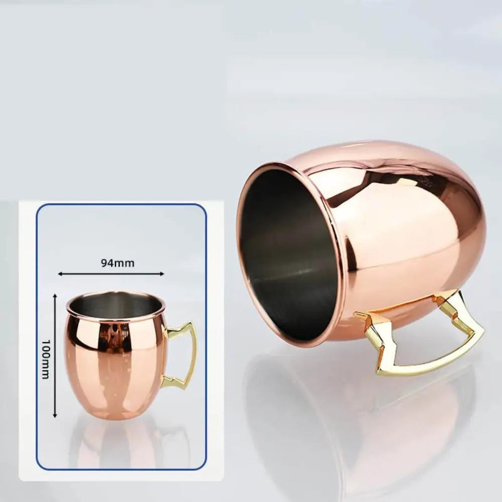 500ml Pure Copper Moscow Mule Mug | Handcrafted Brushed Cup