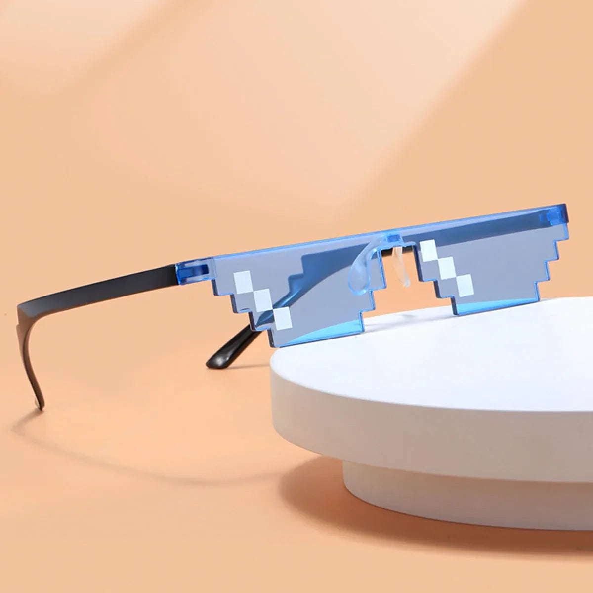 5Pcs NEW Mosaic Sunglasses Trick Toy Thug Life Glasses Deal With It Glasses Pixel Black Mosaic Sunglasses Cool Jokes Funny Toys Peaceful Pleasures Health and Wellness