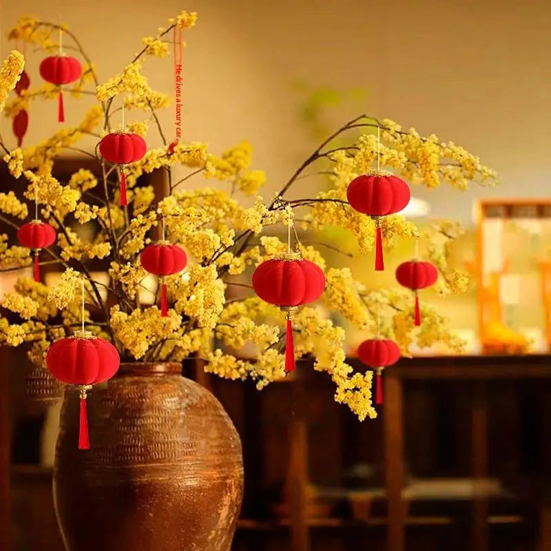 30pcs Mini Red Lanterns | Chinese New Year & Wedding Decor Festive Lantern Decor Peaceful Pleasures Health and Wellness