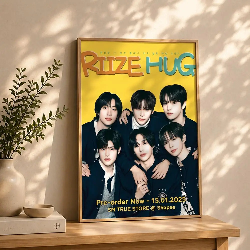 Kpop R-RIIZES Poster HD Self Adhesive Waterproof Wall Art Ideal for Home Office Dorm Bedroom Great Gift Peaceful Pleasures Health and Wellness