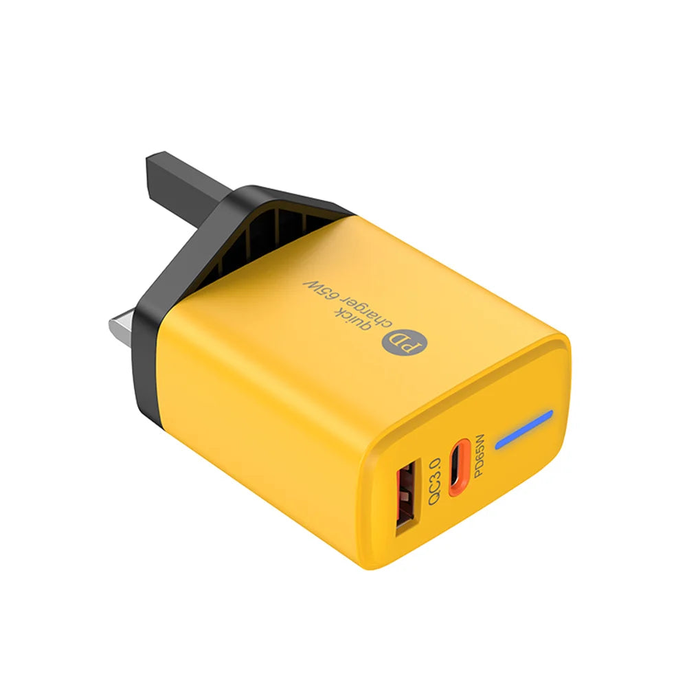 65W USB-C PD 3.0 Fast Charging Wall Adapter | Multi-Port