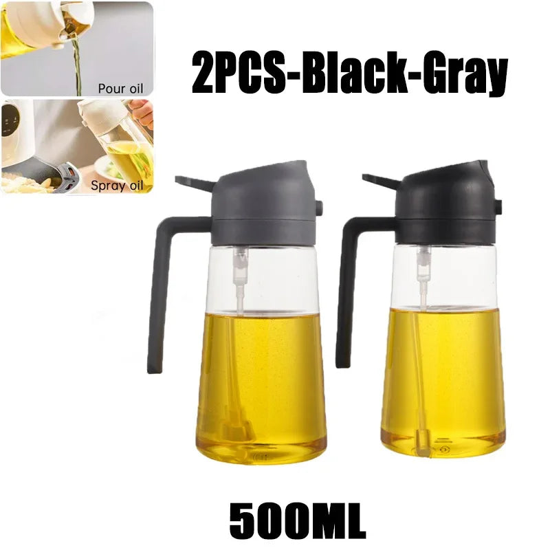 2-in-1 Oil Sprayer Bottle 500ml – Air Fryer, BBQ & Kitchen