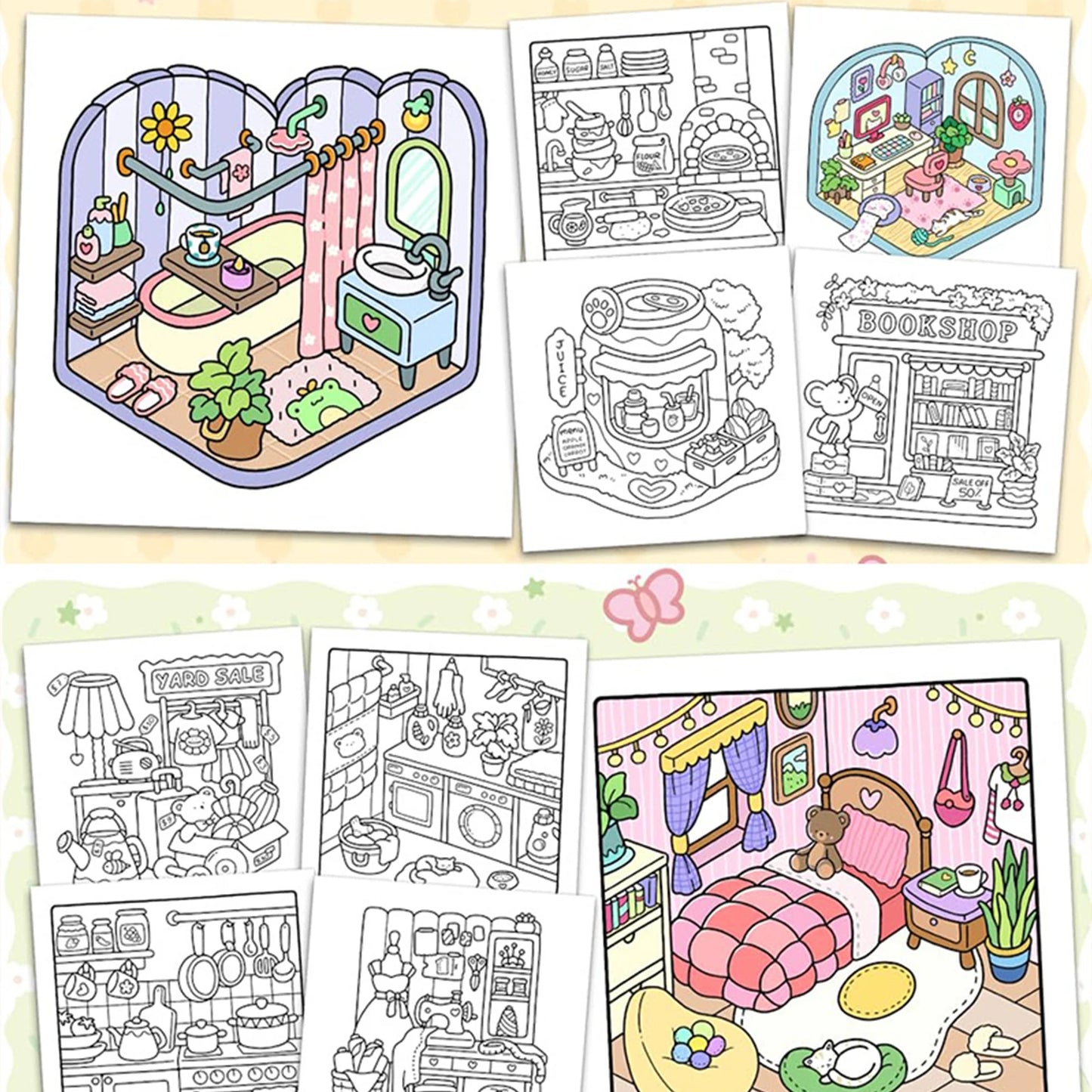 Adorable Creatures Cozy Coloring Books Relaxation Hygge Moments Fun