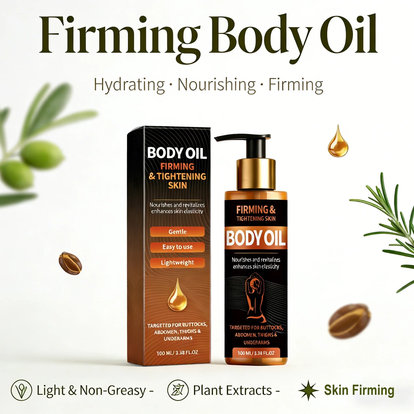Firming Body Oil – Vitamin E, Jojoba & Rosemary | 100ml