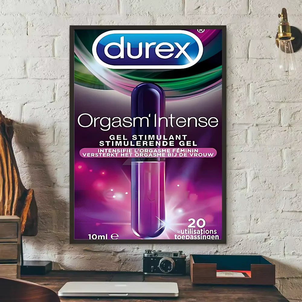 Retro Condom Brand HD Poster | PVC Waterproof Wall Art Wall Art Poster Peaceful Pleasures Health and Wellness z9 40X50cmNoframe