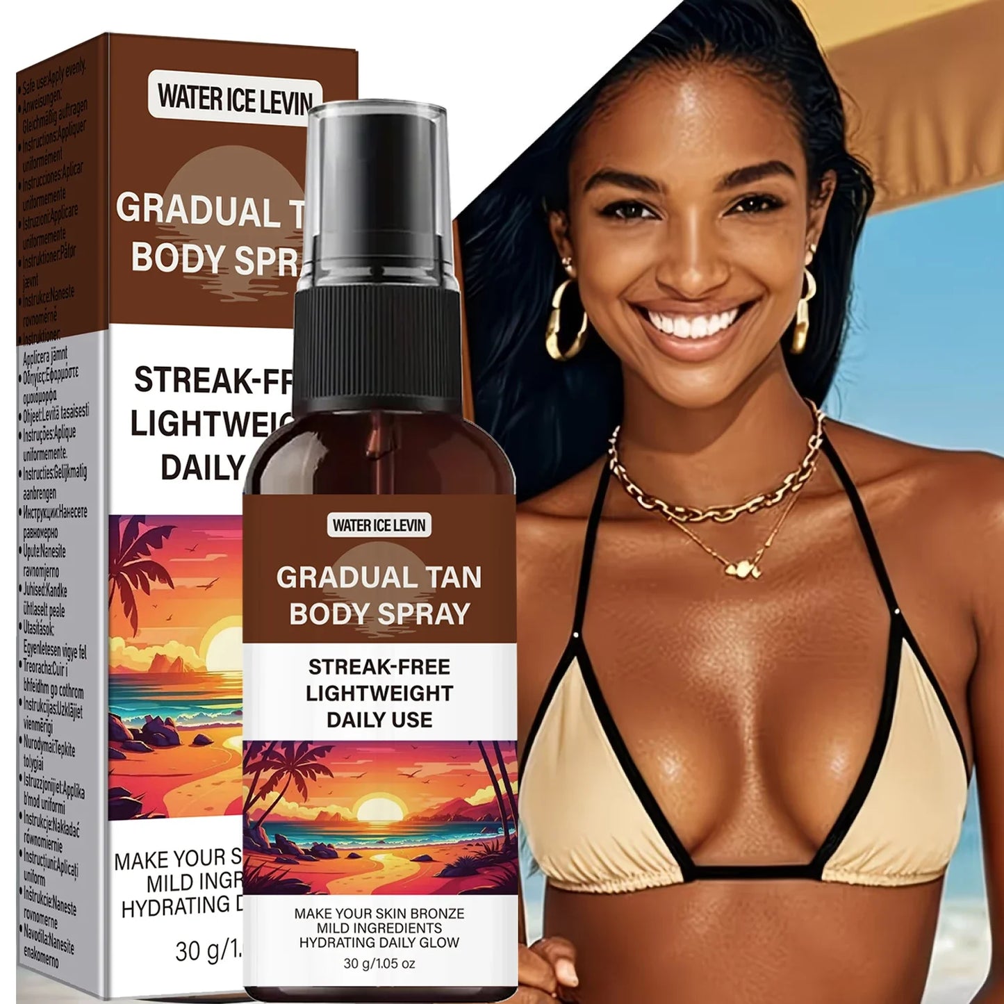 Gradual Tanning Spray – Streak-Free Hydrating Bronze Mist