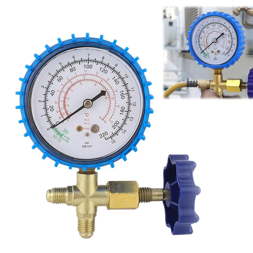 Air conditioner refrigerant pressure gauge service kit for for R22 and R134a with adapter hose with adapter Peaceful Pleasures Health and Wellness Dial Size68mm