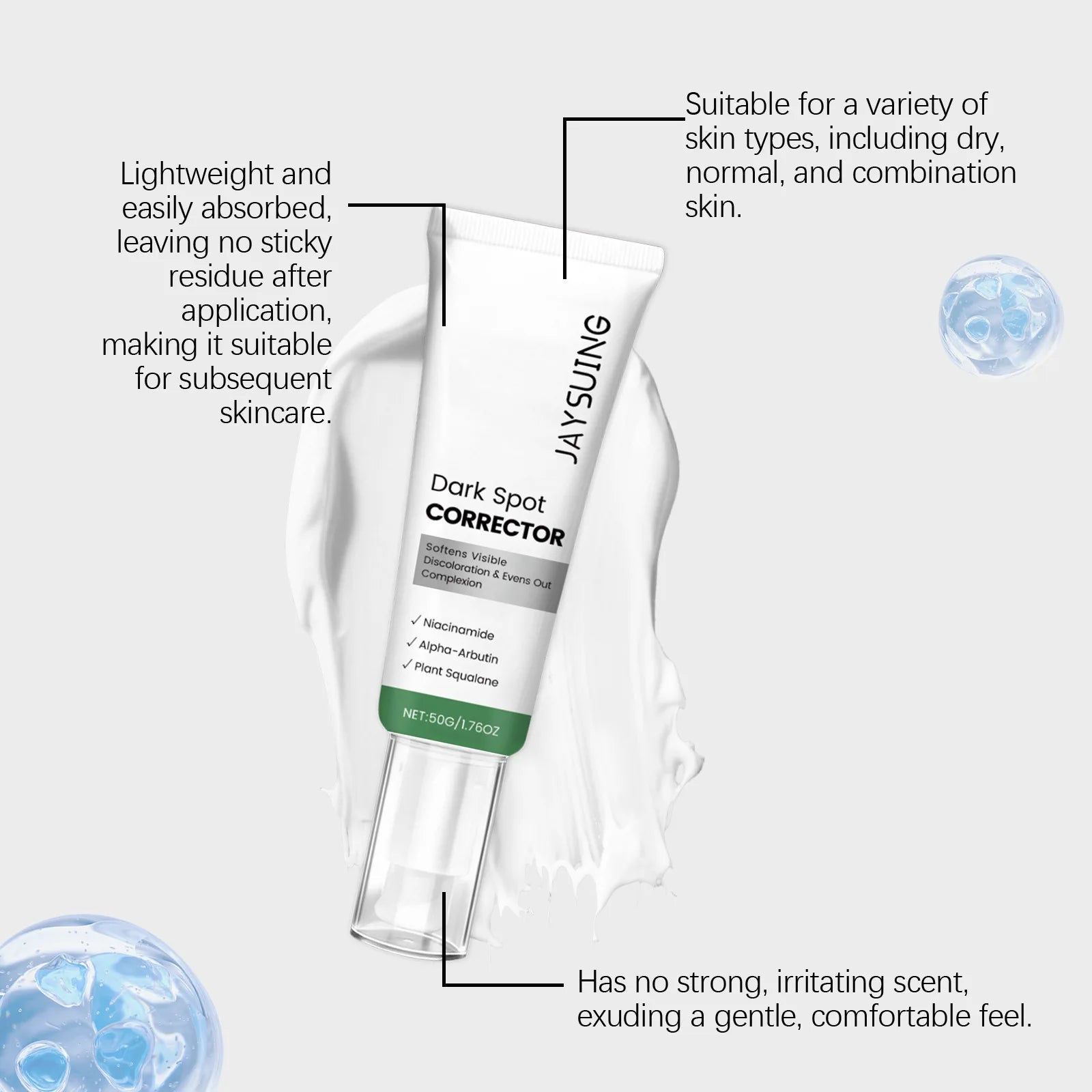 Niacinamide Arbutin Face Essence Cream Brighten Skin Even Face Tone Fade Dark Spots Repair Dull Skin Fast Absorb Skin Care Serum Peaceful Pleasures Health and Wellness