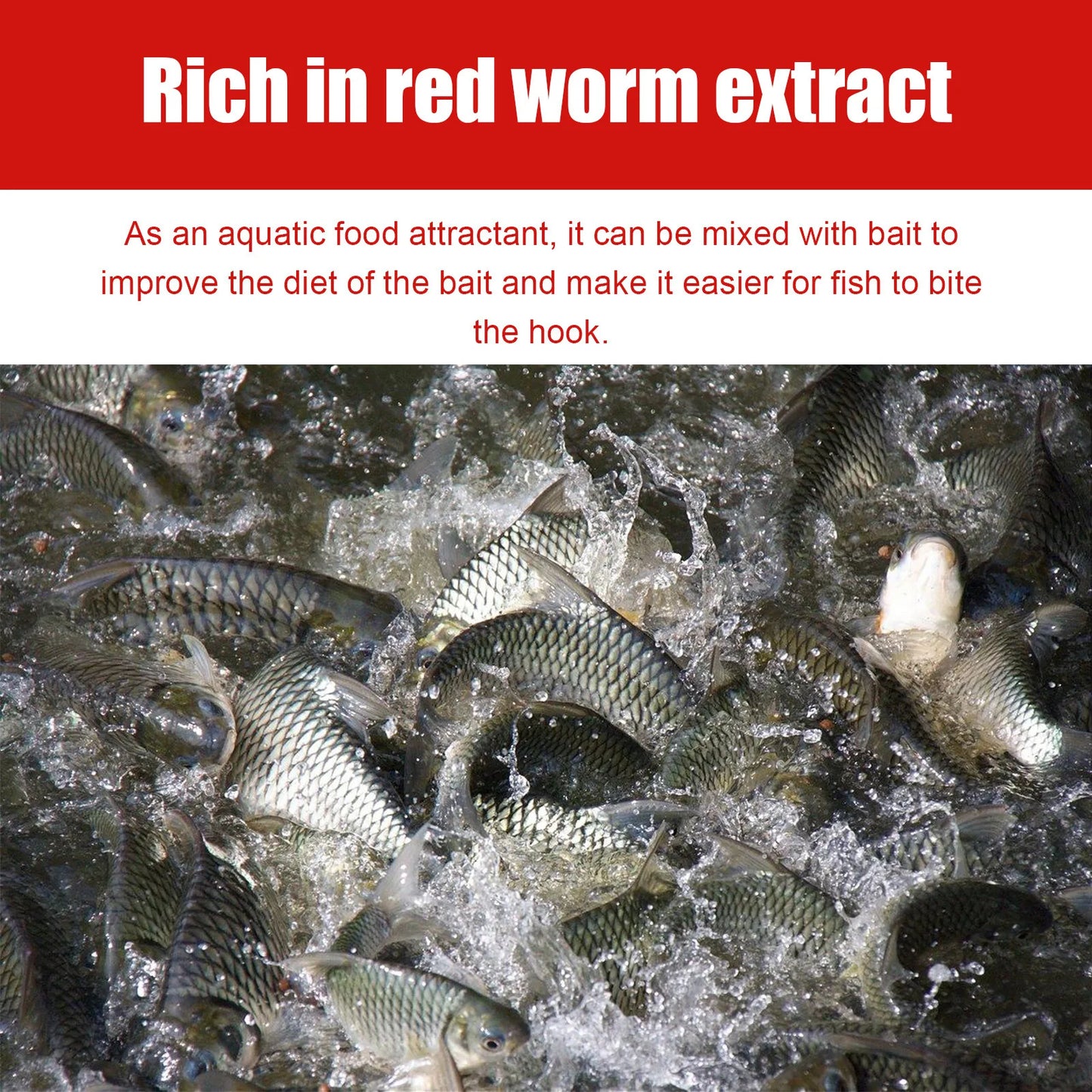 Red Worm Fish Attractant Liquid – Fast-Acting Bait Booster 60ml