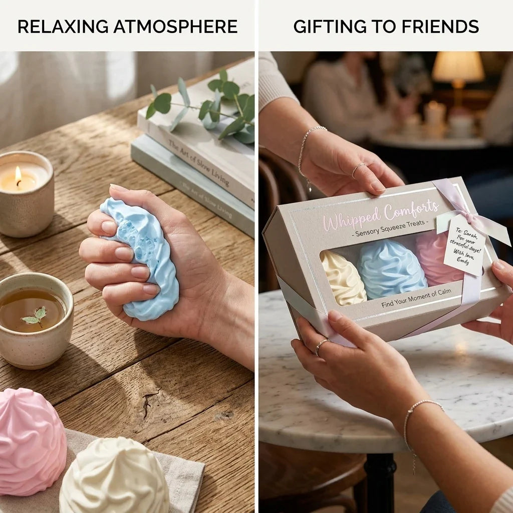 Cream Roll Squishy Toy – Slow Rising Dessert Fidget Squeeze