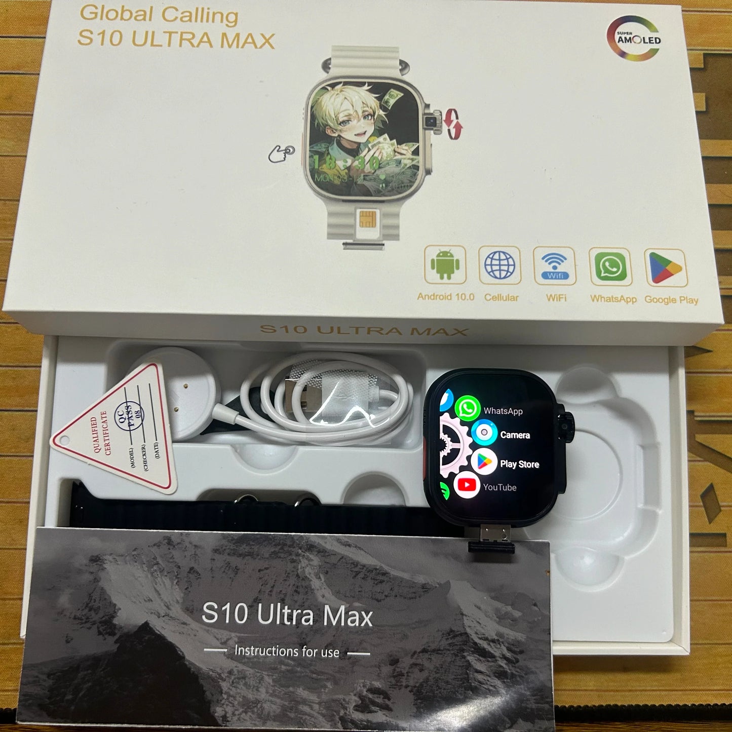 S10 Ultra MAX Android 13 Smartwatch | 4G GPS AMOLED Camera