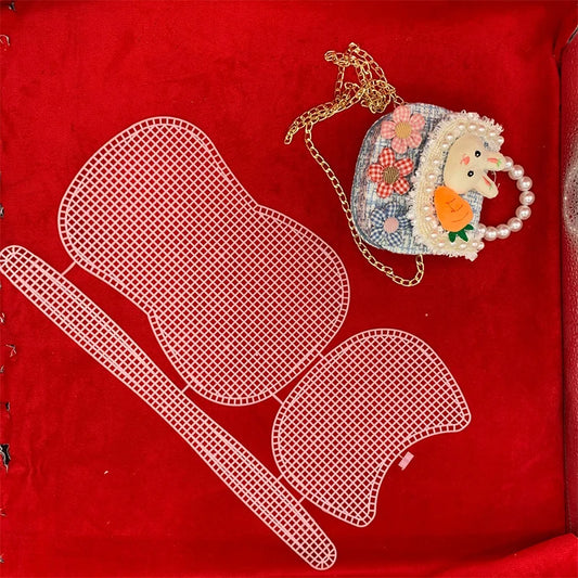 Plastic Mesh Sheet for Bag Knitting | DIY Horseshoe Bag Template Knitting Mesh Template Peaceful Pleasures Health and Wellness