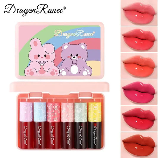Dragon Ranee 6pc Lip & Cheek Gloss Set – Hydrating, Non-Sticky Lip & Cheek Gloss Set Oasis Select
