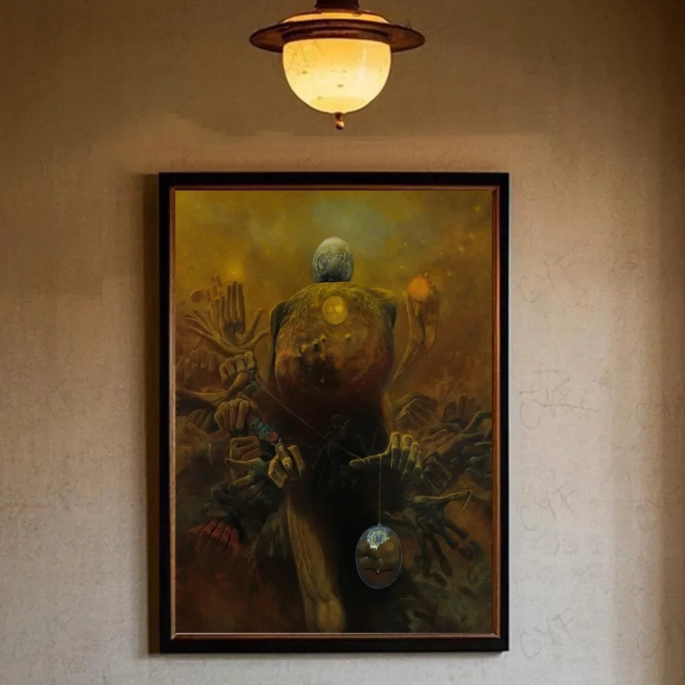 Zdzislaw Beksinski Surrealism Canvas Art Print | Wall Decor