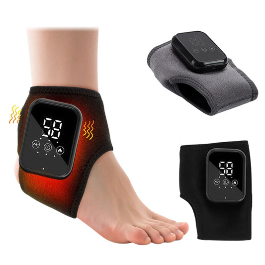 Triple Function Heated Foot & Ankle Massager, Utilizes Vibration and Compression Measures Peaceful Pleasures Health and Wellness