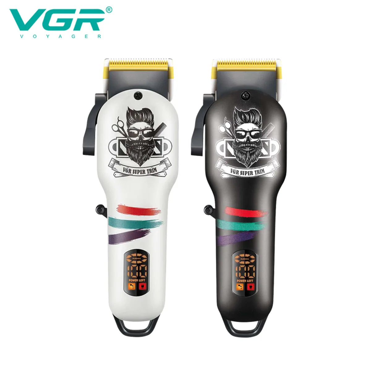 VGR 699 Hair Clipper Electric Hair Cutting Machine Professional Barber Cordless Hair Trimmer Digital Display Clipper for Men Peaceful Pleasures Health and Wellness