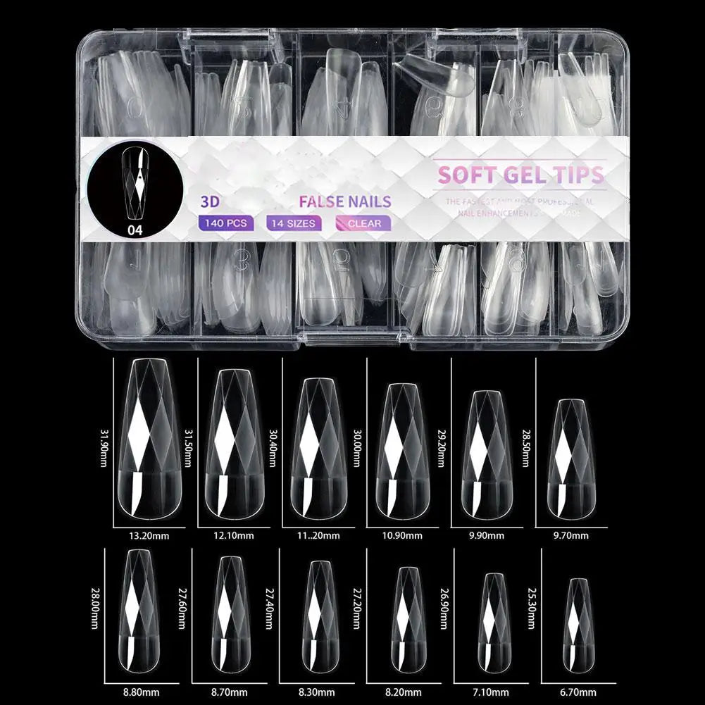 3D Rhombus Facet Nail Extension Tips,Clear Full Cover False Nail Extension Mold For DIY Nail Art Salon Manicure UV Gel Nail Mold Peaceful Pleasures Health and Wellness D