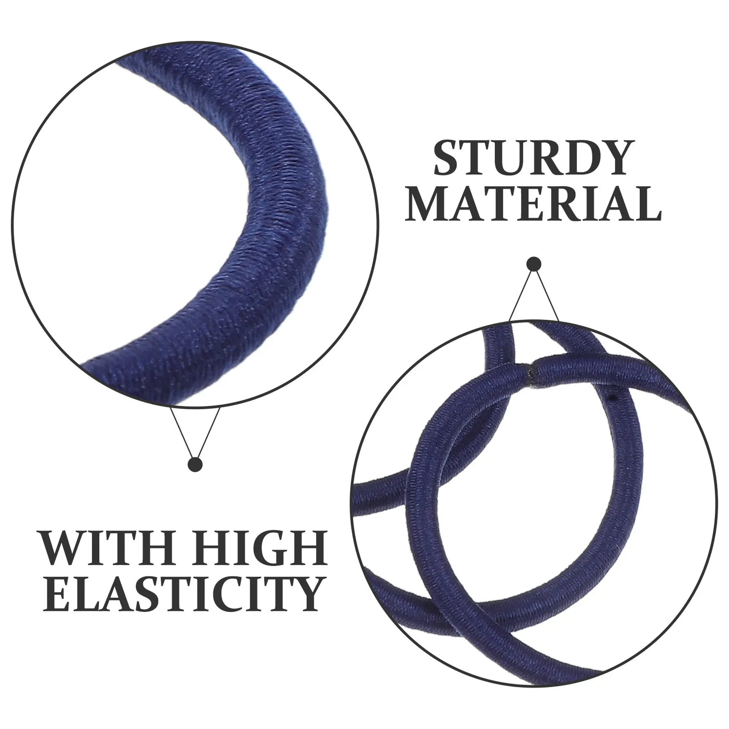 50Pcs Nylon Hair Bands High Elasticity Ponytail Holder Metal Free Rubber Bands for Adults Kids Stretchy Hair Rope Peaceful Pleasures Health and Wellness