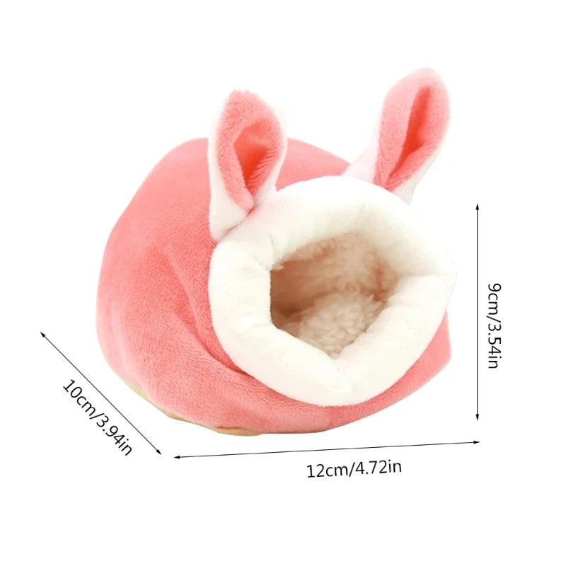 Plush Fleece Hamster Nest – Cozy House for Small Pets