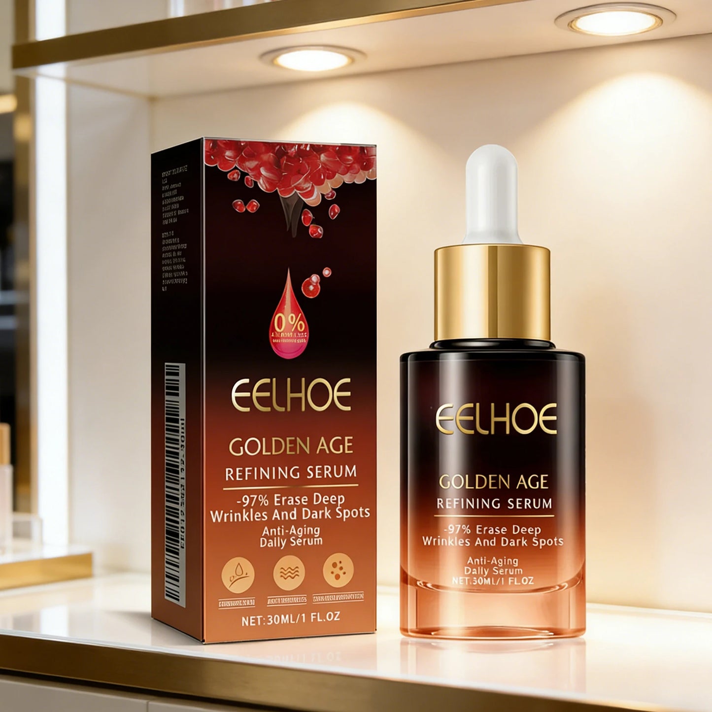 Golden Age Refining Serum Deeply Nourishing Reduce Fine Line Lift and Tighten the Skin Control Oil Moisturizing Facial Essence Peaceful Pleasures Health and Wellness