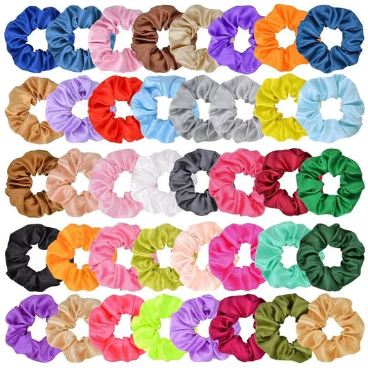 30-Pack Silk Scrunchies – Multicolor Elastic Hair Bands for Women Hair Scrunchie Set Peaceful Pleasures Health and Wellness