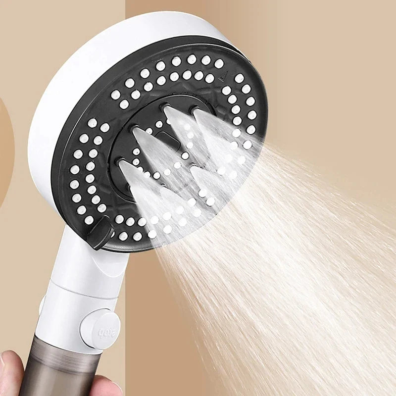6-Mode High Pressure Filtered Shower Head Set | Anti-Limescale