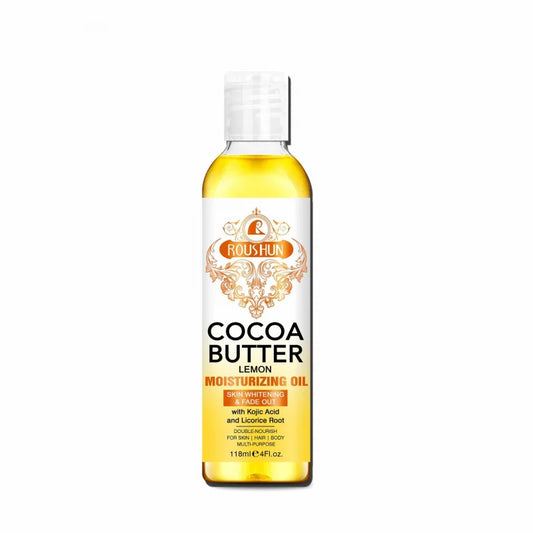 118ML Cocoa Butter Body Oil Skin Care Oil Moisturizes and Nourishes Skin Large Capacity Full Body Essential Oil Peaceful Pleasures Health and Wellness