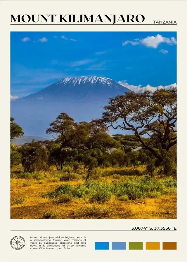 Canvas Painting Wall Art Picture Zimbabwe Somalia Morocco Ethiopia Cape Town Africa Travel Study Poster for Room Office Decor Peaceful Pleasures Health and Wellness 4 50x70cm Unframed