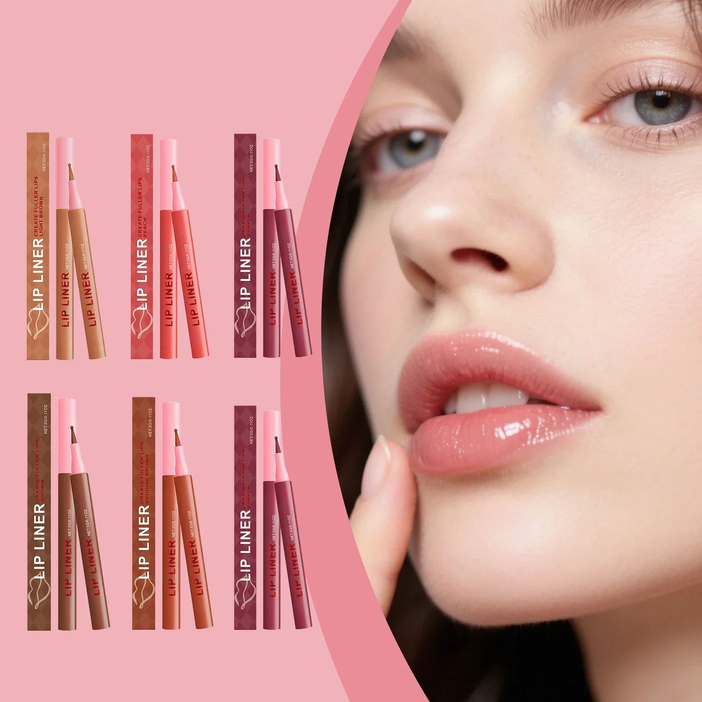 Waterproof Matte Lip Liner Pencil – Long-Lasting & Smudge-Proof