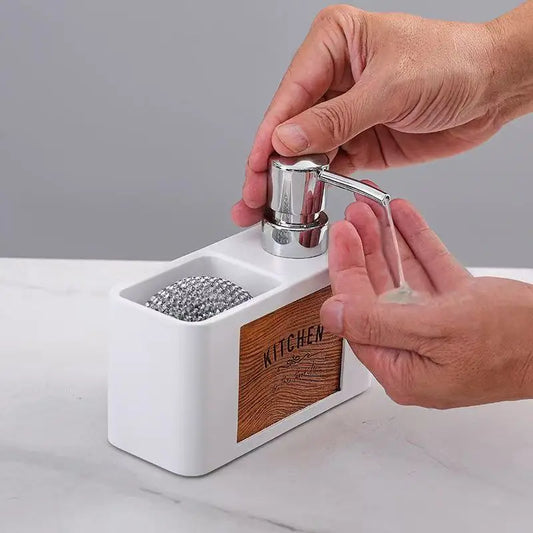 Refillable Soap Dispenser with Cleaning Ball | Kitchen & Bath Soap Dispenser Peaceful Pleasures Health and Wellness White