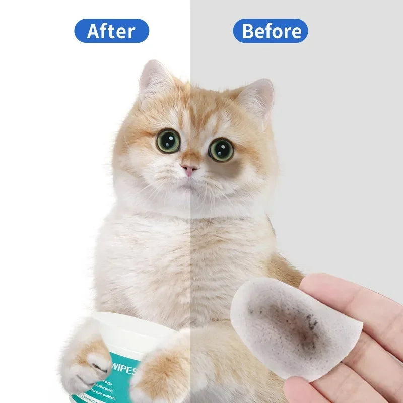 Pet Eye Wipes – Tear Stain Remover for Dogs & Cats