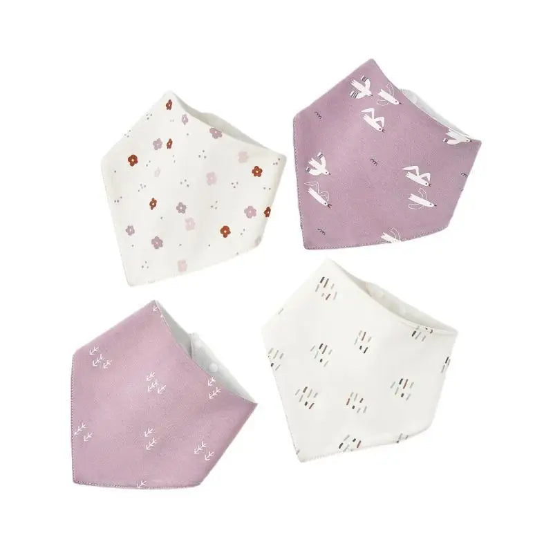 Baby Bandana Bibs 4-Pack | Waterproof Cotton Drool Bibs