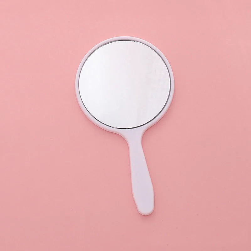 Handheld Round Makeup Mirror | Portable Vanity Mirror Gift