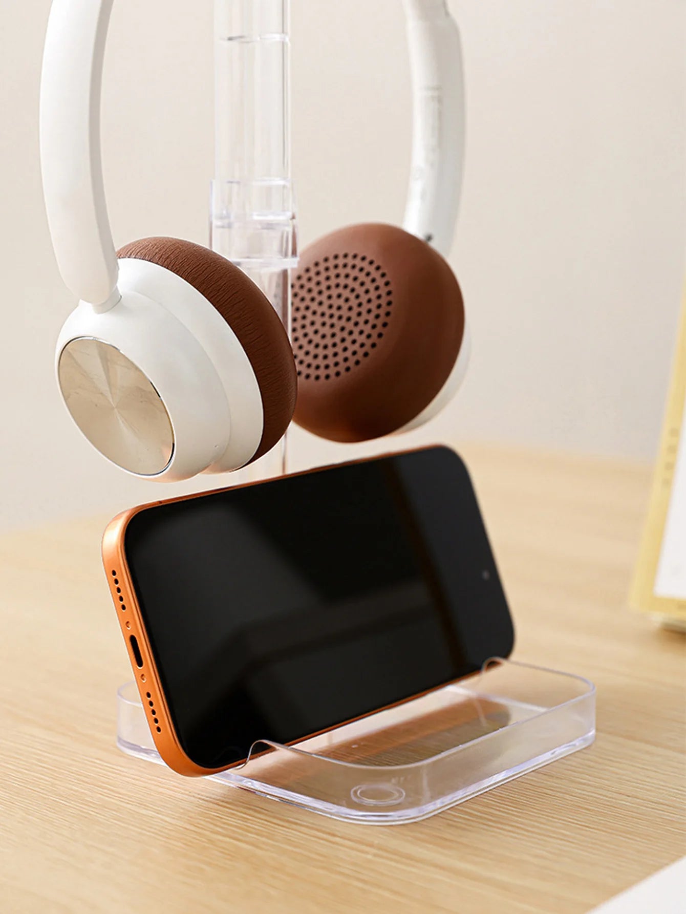 1Pcs Multi-functional Headphone Stand Display Rack Space Saving Phone Holder Desktop Organizer Vertical Bracket Hanger Peaceful Pleasures Health and Wellness