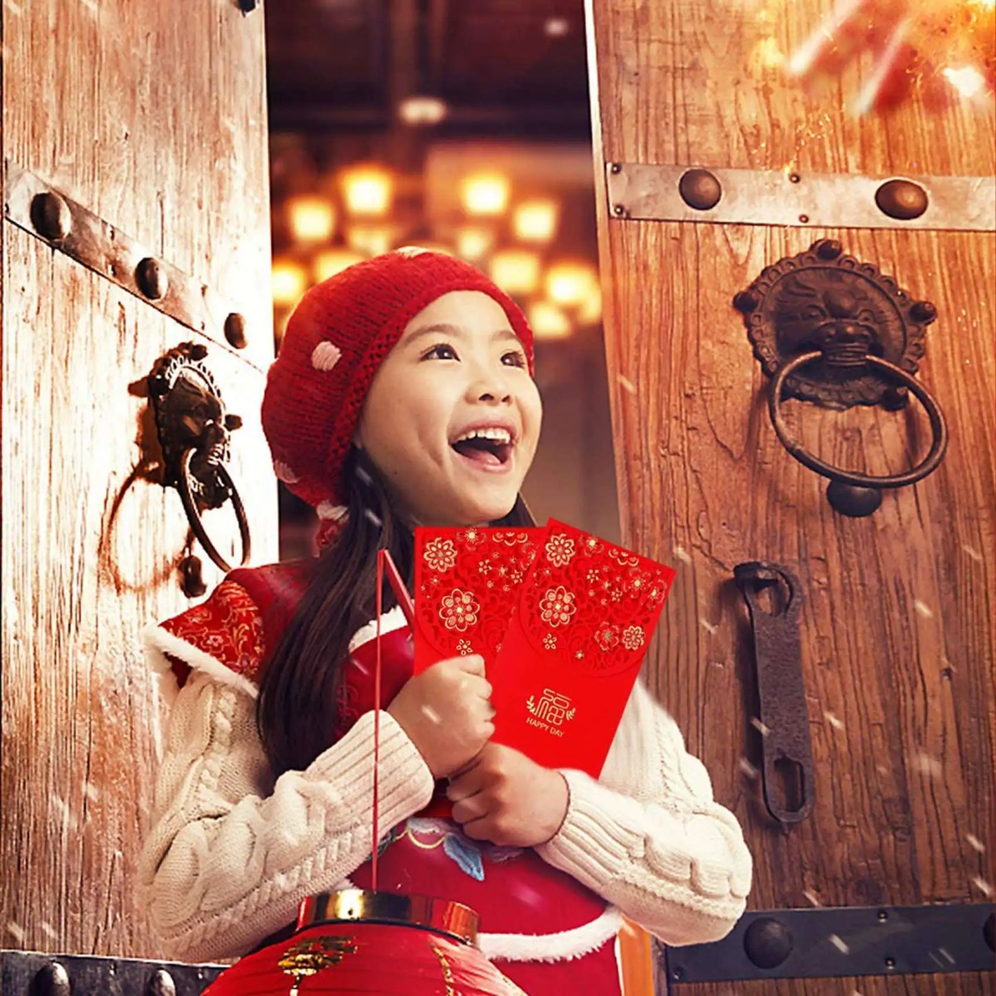 A36T-20PCS Chinese New Year Red Envelopes Lucky Money Envelopes Spring Festival Red Packet For New Year Wedding (7X3.4 Inch) Peaceful Pleasures Health and Wellness